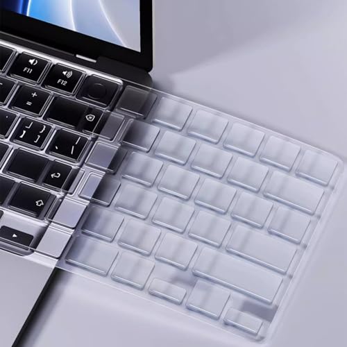 Bestac Ultra Thin Clear Keyboard Cover, Compatible with 2021-2025 M1/M2/M3/M4/M5 Pro/Max MacBook Pro 14/16 & MacBook Air 13/15, US ANSI Layout (Clear) - color: Clear