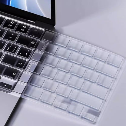 Bestac Ultra Thin Clear Keyboard Cover, Compatible with 2021-2025 M1/M2/M3/M4/M5 Pro/Max MacBook Pro 14/16 & MacBook Air 13/15, US ANSI Layout (Clear) - color: Clear