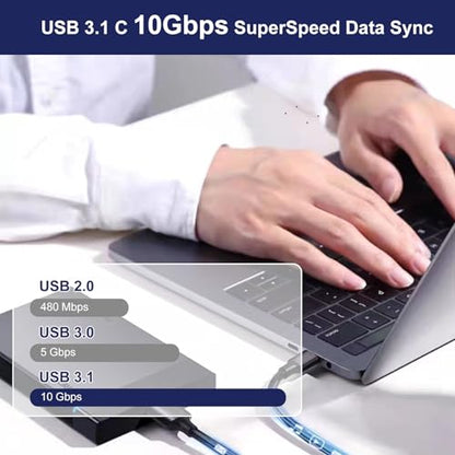 USB C to Micro USB 3.0 Fast Charging Cable 10Gbps High-Speed Sync Data Transfer Cable Cord Compatible with Samsung Galaxy S5 Note 3 Seagate WD Toshiba External Hard Drive Camera, 4FT - size: USB C to Micro USB 3.0-4FT