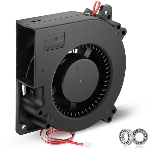 120mm × 32mm Dual Ball 12V Blower Fan Brushless Squirrel Cage Centrifugal Fan for DIY Computer Amplifier Electronics Exhaust Inflatable Projects - style: 12v 2pin