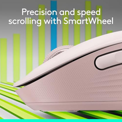 Logitech Signature M650 Wireless Mouse Small to Medium Sized Hands - Rose - color: Rose