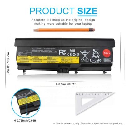 70++ 9 Cell 11.1V 94Wh Battery 0A36303 Compatible with Lenovo ThinkPad T430 T430i T410 T420 T420i T510 T520 T530 L412 L420 L430 L512 L520 L530 W510 W520 W530 0A36302 45N1001 45N1000 45N1010 45N1011
