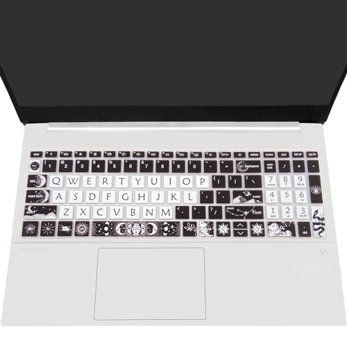 Cute Silicone Keyboard Cover for 15.6’’ HP Pavilion & HP Laptop 15-eg 15t-eg 15-eh 15-er Series, HP Laptop 17 17-cn 17-cp 17z-cp Series, Sun and Moon - color: Sun and Moon