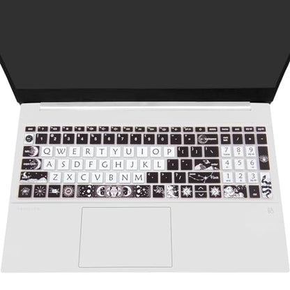 Cute Silicone Keyboard Cover for 15.6’’ HP Pavilion & HP Laptop 15-eg 15t-eg 15-eh 15-er Series, HP Laptop 17 17-cn 17-cp 17z-cp Series, Sun and Moon - color: Sun and Moon