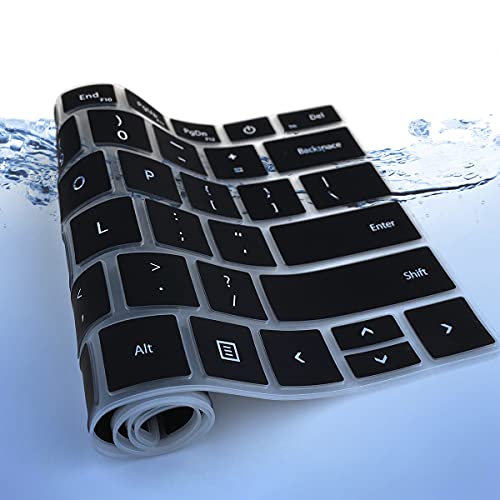 Keyboard Cover for Microsoft Surface Laptop 6/ Surface Laptop 5/Surface Laptop 4 13.5" 15" Laptop, Surface Laptop Studio 2 (2023), Surface Laptop Studio 14.4" Keyboard Protective Skin-Black - color: Black