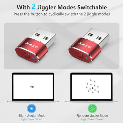 Auedrot Mouse Jiggler USB Mover with Switch Button, Automatic Mouse Wiggler with 2 Jiggle Modes, Plug & Play, Keep Computer/Laptop Awake, Orange - color: Orange, style: 1 PCS