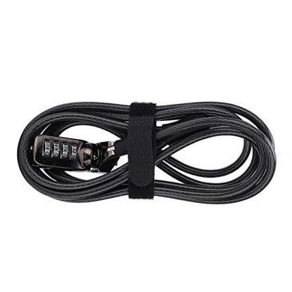 Coded Security Lock for Laptop Computer, Adjustable Strap, Steel Cable Connection, Slot Locking Hole, Suitable for Desktops