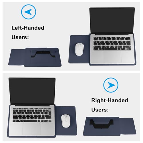 HoYiXi 15.6" Laptop Sleeve Case PU Leather with Stand Compatible with MacBook Pro 16/15.4'' MacBook Pro 15, Mac Air 15/ Dell, Matebook,Asus,15-16'' Laptop Bag,(Patent Pending),Blue - color: Blue, size: 15.6'' /15-16 Inch Laptop