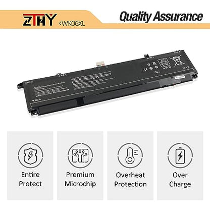 83Wh WK06XL Laptop Battery for HP Omen 16-b 16-k 17-ck 16-wf 16-wd 16-xd | 16-xf 16-am 16-wn Victus 16-r 16-s 16t-r 16t-s 16-r0xxx 16-s0xxx 16-b0xxx 16-k0xxx 16-n0xxx 16-wf0xxx 16-wd0xxx 17-ck0xxx - size: 12.4*2.75*0.27 inch WK06XL