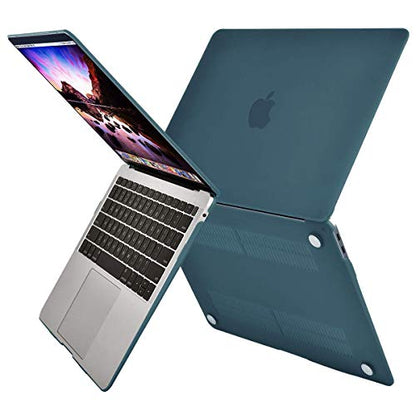 MOSISO Compatible with MacBook Air 13 inch Case M1 2021 2020 2019 2018 Release A2337 A2179 A1932 Touch ID, Plastic Hard Shell Cover&Keyboard Cover for MacBook Air 13.3 inch Case M1, Deep Teal - color: Deep Teal
