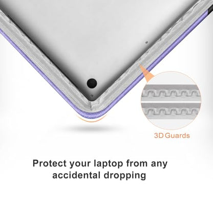 MOSISO 360 Protective Laptop Bag, Computer Bags | Laptop Sleeve Bag with Trolley Sleeve&2 Rectangle Pockets&Handle - color: Purple, size: 16 inch