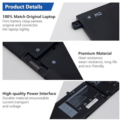DJW H5CKD Laptop Battery Replacement for Dell Inspiron 7300 7306 7500 7506 2-in-1 Silver Vostro 5300 5301 5501 5502 Series Latitude 3410 3510 Series Inspiron 5300 5301 5401 5402 Series - size: H5CKD