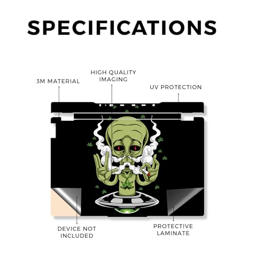 Laptop Skin Compatible with Lenovo Legion 5 Gaming Laptop (15IRX9) 2024 - Come in Peace - Premium 3M Vinyl Protective Wrap Decal Cover - Easy to Apply | Crafted in the USA - color: Come In Peace, size: Legion 5 Gaming (15IRX9) 2024 Top Skin Only, style: M