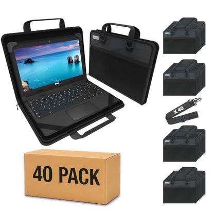 13-14 Inch Zip Lite Always-on Chromebook Protective Hard Case with Accessory Pouch & Shoulder Strap (40 Pack) - size: 40-Pack