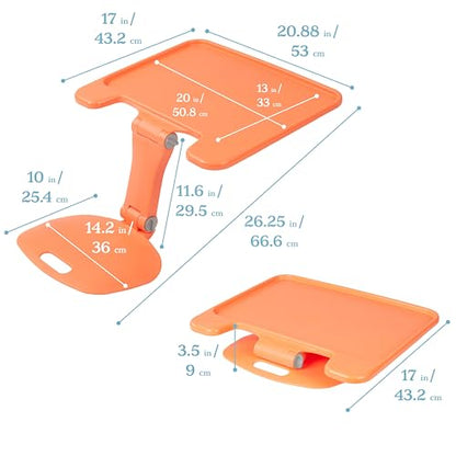 ECR4Kids The Surf Folding Portable Lap Desk, Large, Flexible Seating, Orange - color: Orange