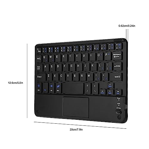 Keenso Mini Wireless Keyboard with Touchpad, LowProfile Slim Keyboard for PC Tablet, 90 Hours Working Time, Suitable for Travelers