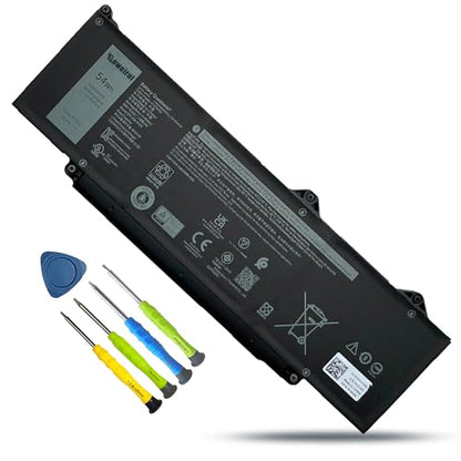 54Wh R73TC DR02P Battery Replacement for Dell Latitude 3340 5340 5350 5440 5540 7455 Latitude 5340 2-in-1 5350 2-in-1 Precision 3480 3580 3490 3590 inspiron 14 Plus 7441 P170G P37G Series GRWKG JTG7N - size: 11.61*4.02*0.75inch R73TC