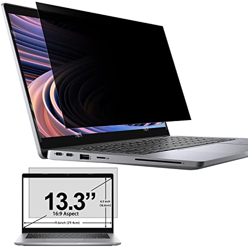 IPROKKO Laptop Privacy Screen 13.3 Inch Compatible With Hp, Dell, Acer, Lenovo, Thinkpad, Samsung, Asus, Sony, Removable 16:9 Aspect Laptop Privacy Shield, Anti Blue Light Glare 13.3 Inch Laptop Priva - size: 13.3" (16:9)