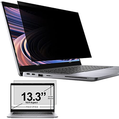 IPROKKO Laptop Privacy Screen 13.3 Inch Compatible With Hp, Dell, Acer, Lenovo, Thinkpad, Samsung, Asus, Sony, Removable 16:9 Aspect Laptop Privacy Shield, Anti Blue Light Glare 13.3 Inch Laptop Priva | Anti Glare & Blue Light Filter, Removable Spy Protec