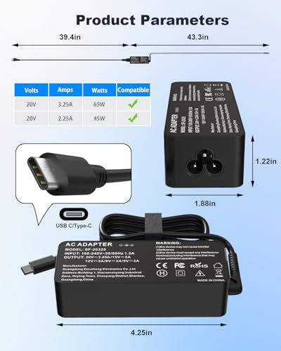 65W USB-C Charger for HP EliteBook 840 G5 G6 G7 G8 G9 G10 G11 ProBook 450 | For EliteBook 830 840 845 850 860 865 G5-G11, ProBook 440 450 455 460 G8-G11, EliteBook X360 1040 G7-G11, EliteBook 640 650