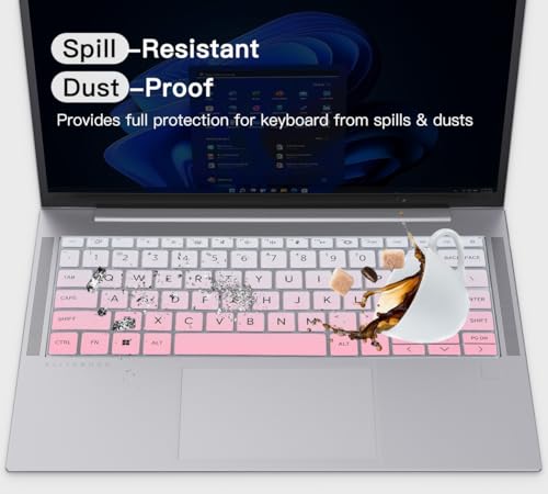 Keyboard Cover Skin for 2024 HP EliteBook 640 645 G11 14", EliteBooks 1040 G11 14 inch Keyboard Protector Skin, HP EliteBook 14 Accessories, Ombre Pink (NOT Fit HP EliteBooks 640 G9 G8/G7&1040 G9/G10)
