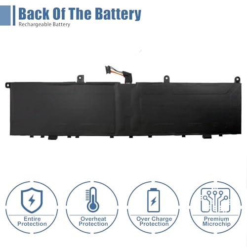 L17C4P72 Laptop Battery,15.36V 80Wh 5235mAh Compatible with Lenovo ThinkPad X1 Extreme 1st Gen/2nd Gen ThinkPad P1 1st Gen/2nd Gen Series L17M4P72 01AY968 01AY969 L18M4P71 01YU911 5B10V98091 - size: 12.4*3.15*0.28 inch L17C4P72