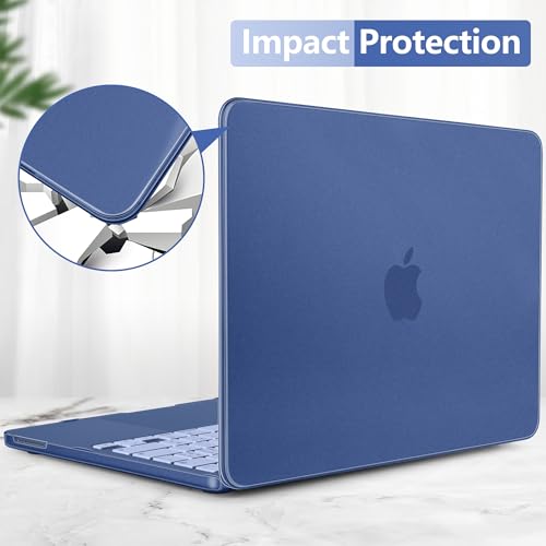 Batianda CrystalMist Case for MacBook Neo 13 Inch 2026, Frosted Indigo | 4-in-1 Bundle Official Color Matched, Frosted Translucent Shell, Anti-Fingerprint Matte Finish, Slim Lightweight Protection - color: Matte Indigo