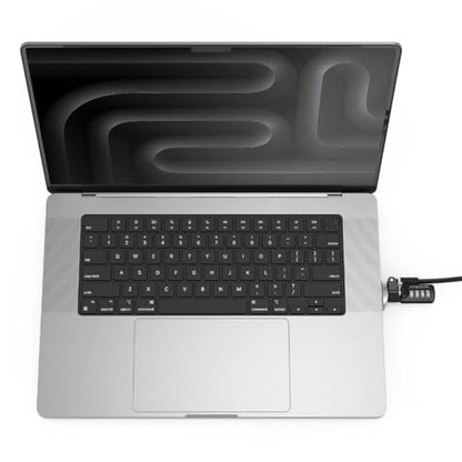 Compulocks Ledge Lock Adapter for MacBook Pro 16" M1,M2,M3, M4,M5 with Combination Cable Lock Silver - size: Combination Lock