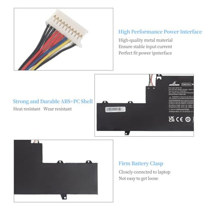 OM03XL OMO3XL 863280-855 Battery for HP EliteBook x360 1030 G2 | New Laptop Battery for 863167-171 863167-1B1 HSTNN-IB70 HSTNN-IB7O HSTNN-1B70 HSN-I04C OMO3XL 0MO3XL OM03057XL - size: 11.77*5.63*1.26 inch OM03XL