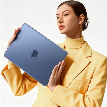 Soonjet for MacBook Neo 13 inch Case 2026 A3404 Hard Shell + Keyboard Cover | Official Indigo Clear, Anti Scratch & Fingerprint, Blue Matte, Protective Mac Laptop Cover, Thin & Light, Durable Plastic - color: Frost Indigo