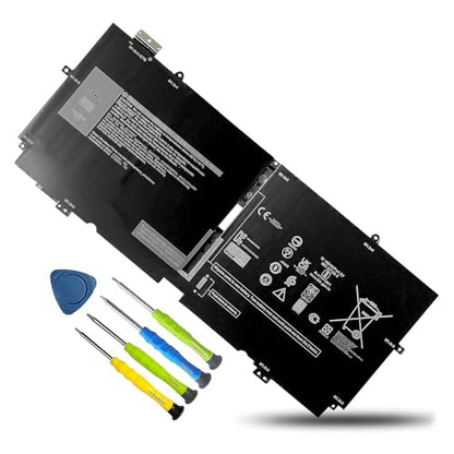 51Wh 52TWH Laptop Battery Replacement for Dell XPS 13 7390 2-in-1 Series Notebook P103G P103G001 P103G002 MM6M8 0MM6M8 XX3T7 0XX3T7 7.6V 4-Cell - size: 11.02*3.15*0.24inch 52TWH
