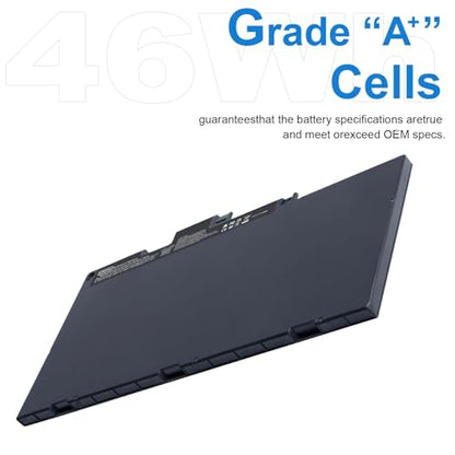 ASUNCELL CS03XL Battery for HP Elitebook 840 850 755 745 G3 G4 ZBook 15u G3 G4 Series 46Wh - size: 11.4*5.98*0.2inch CS03XL