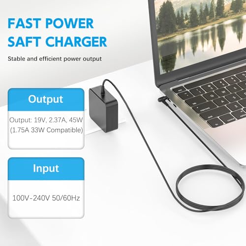 45W Laptop Charger Compatible with Asus VivoBook and ZenBook, 19V 2.37A Replacement Power Adapter (4.0mm Tip, 6Ft Cord)