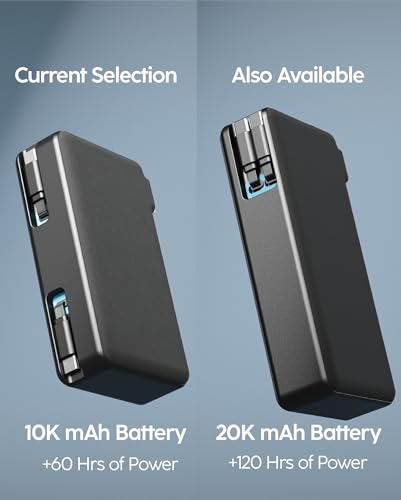 myCharge RetractaCharger 10000mAh Power Bank – 28" Retractable 2 USB-C Cables | Built-in Wall Plug | 30W PD Fast Charging | Digital Battery Display | USB-C/A Ports | Up to 60 Hrs Extra Power | Black - size: 2 USB-C Cables