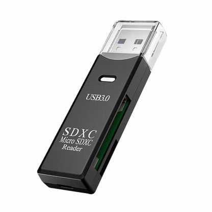 USB 3.0 2 in 1 HighSpeed Memory Card Reader Adapter for Micro SD SDXC TF T-Flash,for PC, Micro SD Card to USB Adapter for Camera Memory Card Reader, Wansurs Card Reader for Laptop