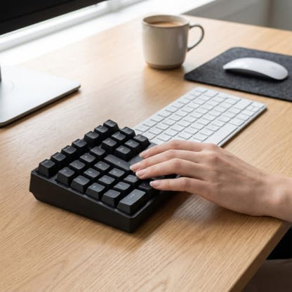 Zunate Mechanical Number Pad 34 Keys USB Wired Numpad, RGB Backlit PBT Keycaps Red Switch Numeric Keypad with Shortcut Keys for Laptop Desktop PC Data Entry Work