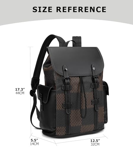 KingTo Luxury Anti Theft Laptop Backpack for Men, Waterproof Travel Bag | Laptop-ready business layout, anti-theft design and waterproof claim support office commute, travel and campus use - color: B-brown