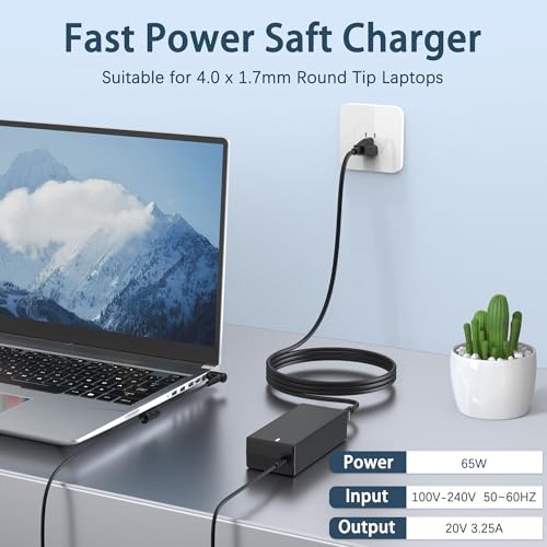 65W Laptop Charger Compatible with IdeaPad 3 1 5,s340 S145 330 320 310 110 110s 510 520 530s 710s s540 S730,Flex 5 6 4 1470 1480,V14 V15 V17,65W 45W Round Tip AC Adapter - size: 4.21*1.69*1.14in Round Tip