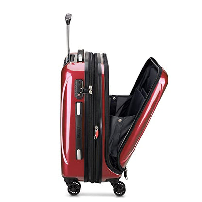 DELSEY PARIS Helium Aero Hardside Expandable Luggage with Spinner Wheels, Brick Red, 2-Piece Set (19/24) - color: Brick Red, size: 2-Piece Set (19/24)