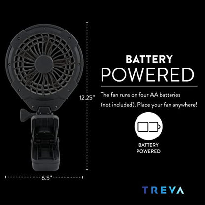 O2COOL Treva 5 in Battery Powered Clip Fan with Clamp 2-Pack | Yes - style: 2 Pack