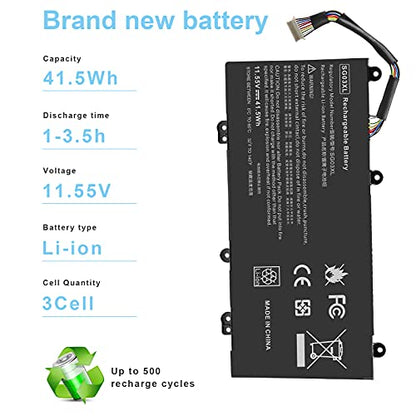 SG03XL Laptop Battery for HP Envy M7-U109DX M7-U009DX 17t-U000 17-U011NR 17-U163CL 17-U177CL 849048-421 849049-421 849314-850 849315-850 849314-856 HSTNN-LB7F HSTNN-LB7E TPN-I126 HSTNN-LB7E HSTNN-LB7F - size: 7.68*3.5*0.31inch