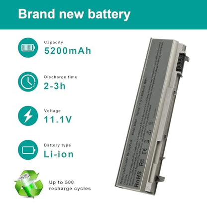 ASUNCELL New Laptop Battery for Dell Latitude E6400 E6410 E6500 E6510 Precision M2400 M4400 M4500 M6500 - color: E6400