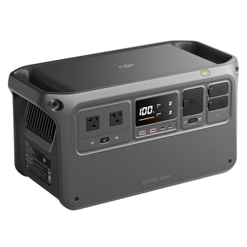 DJI Power 1000 Portable Power Station, 1024Wh LFP (LiFePO4) Battery | 2200W Stable Output, Solar Generator, Home Backup, Camping & RVs, Off-grid, Power Outage, 70-Minute Fast Charging - color: Black-4