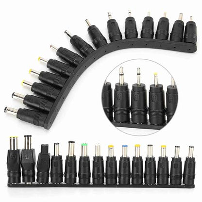28pcs Universal DC Power Adapter Tips 5.5x2.1mm Female Conversion Head Set for Notebook Laptop Connector Lightweight Portable Multi Device Compatible Accessories Replacement Kit