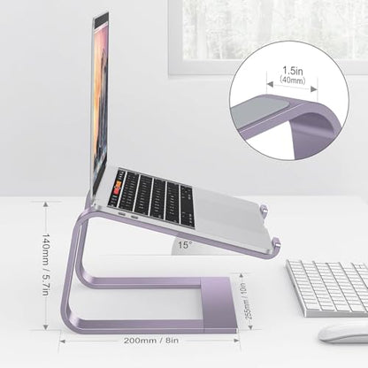 OMOTON Laptop Stand, Detachable Mount for MacBook Air/Pro Dell HP Purple | 11-17" Laptop Holder for Desk, Notebook Computer Mount, Lightweight Cooling for Desk, Ergonomic Home Office - color: Purple