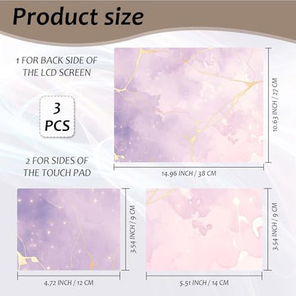 Laptop Skin 12.1-15.6 inch Removable Universal Reusable Laptop Sticker Decal,Waterproof No Residue Vinyl Cover,Scratch-Resistant Cuttable Full Wrap Sticker for Notebook,Lavender Pink Gold Marble Print - color: Lavender Pink Gold Marble Print