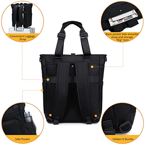 mygreen Tokyo Tote Messenger Backpack Convertible Tote Bag and Backpack, Fits 15.6" Laptop - color: Blue