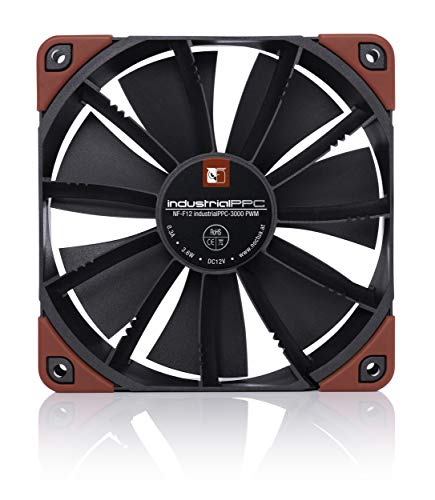 Noctua NF-F12 iPPC-3000 PWM, High-Performance Industrial Fan 120mm | Heavy Duty High Airflow 25mm Thick Fan, for Demanding Applications, 3000rpm 4-Pin PWM