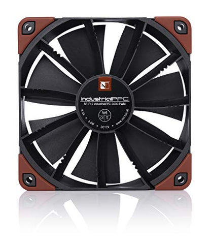 Noctua NF-F12 iPPC-3000 PWM, High-Performance Industrial Fan 120mm | Heavy Duty High Airflow 25mm Thick Fan, for Demanding Applications, 3000rpm 4-Pin PWM