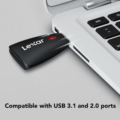 Lexar Multi-Card 2-in-1 SD/Micro SD Card Reader, Up to 312MB/s, USB 3.1 | Compatible w/ USB 3.1 & 2.0, Simultaneous Transfer, Compatible w/ PC, Laptop, Tablet, Smartphone, Compact, LRW450UBNA - style: Micro SD / SD 2-in-1 USB 3.1